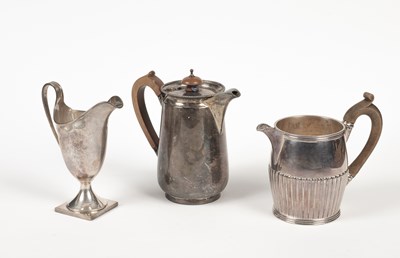 Lot 61 - A silver hot water jug