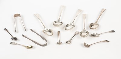 Lot 62 - A quantity of Georgian silver flatware