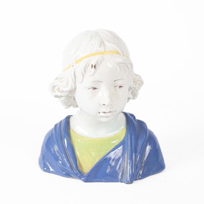 Lot 107 - A Cantagalli bust of a young boy
