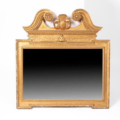 Lot 425 - A small late 18th Century gilt overmantel mirror
