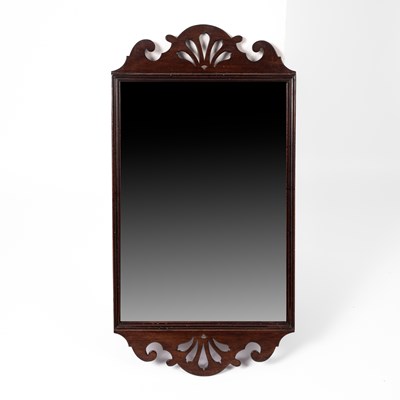 Lot 430 - A George II style mahogany fret cut pier mirror