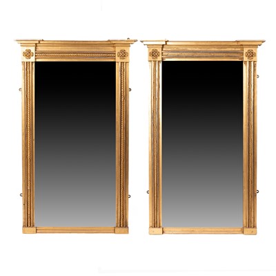 Lot 431 - A pair of 19th Century gilt pier mirrors