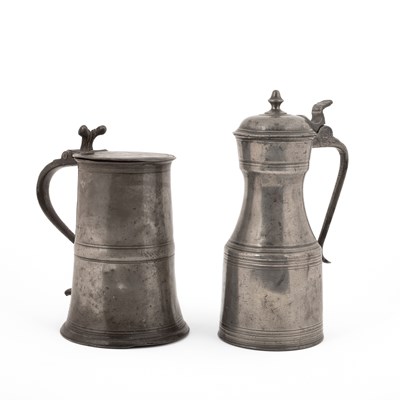 Lot 680 - A Scottish pewter crested tappit hen, circa 1780
