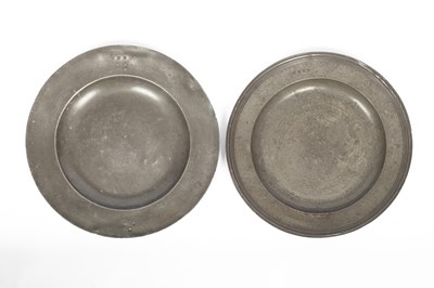 Lot 663 - A late 18th Century multi-reeded pewter dish