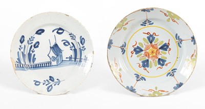 Lot 711 - Two English Delftware plates