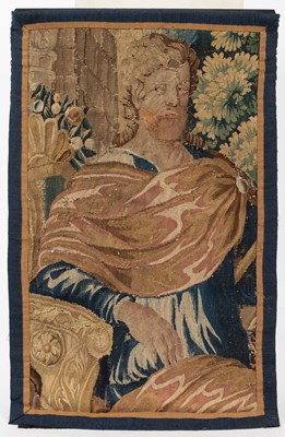 Lot 664 - A Flemish tapestry fragment