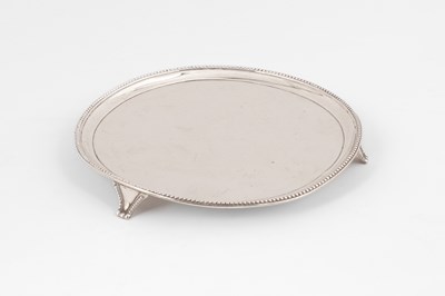 Lot 47 - A George III silver card waiter