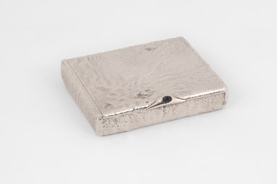 Lot 50 - A textured silver cigarette box