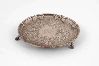 Lot 101 - A Scottish silver waiter