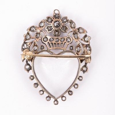 Lot 1 - A 19th Century diamond and rock crystal brooch