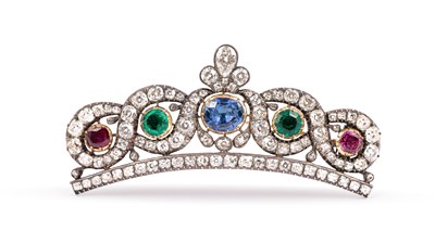 Lot The Harbour Lights: an early 19th Century multi-gem set hair ornament