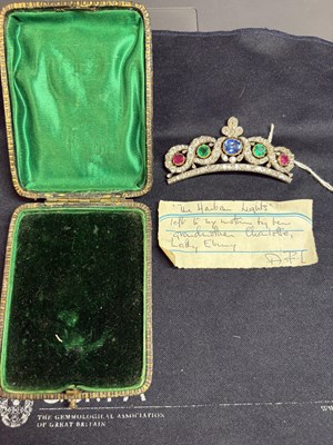 Lot 21 - The Harbour Lights: an early 19th Century multi-gem set hair ornament