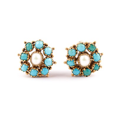 Lot 15 - An early 19th Century turquoise and pearl demi-parure