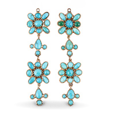 Lot 15 - An early 19th Century turquoise and pearl demi-parure