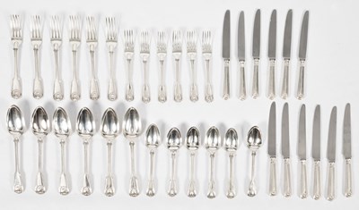 Lot 39 - A silver part table service