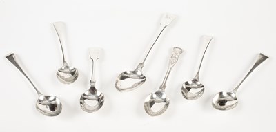 Lot 40 - A set of four George III silver tablespoons