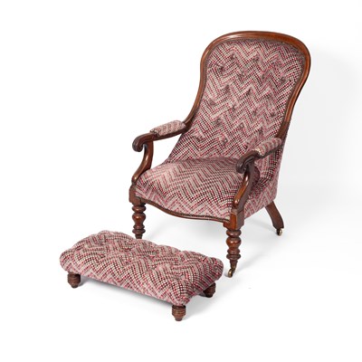 Lot 384 - A William IV open armchair