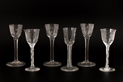 Lot 842 - Three 18th Century wine glasses