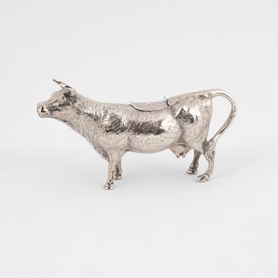 Lot 24 - A German silver cow creamer