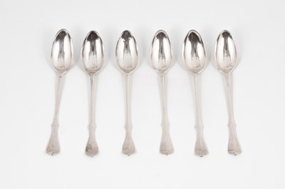 Lot 26 - A closely matched set of six Scottish silver teaspoons
