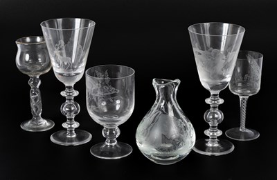 Lot 131 - Six pieces of glass