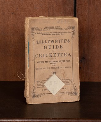 Lot 668 - Lillywhite (Frederick) The Thirteenth Edition of the Guide to Cricketers