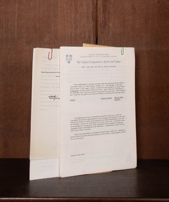 Lot 576 - Arlott (John) Three manuscript letters and reports