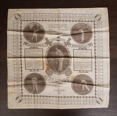 Lot 585 - [Hobbs (Sir John Berry 'Jack'} A commemorative cotton handkerchief