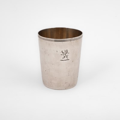 Lot 128 - A Continental white metal beaker