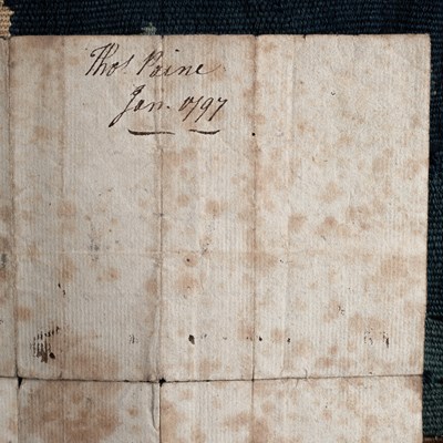 Lot 500 - Thomas Paine (1737-1809) autograph letter signed to Colonel John Fellows (1735 – 1808)