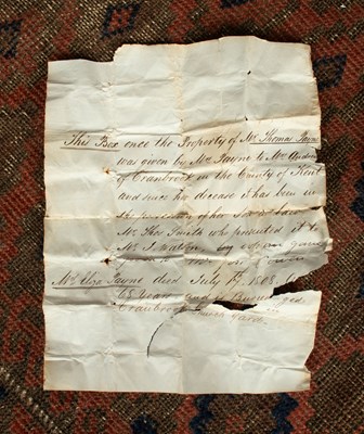 Lot 289 - [Thomas Paine Interest] An 18th Century tin pill box reputedly having belonged to Thomas Paine