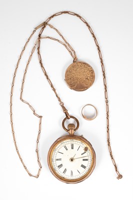 Lot 196 - A collection of yellow metal jewellery