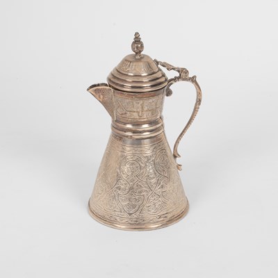 Lot 120 - An Egyptian silver coffee pot