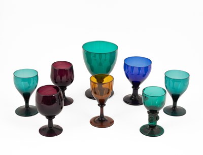 Lot 856 - Eight English coloured glasses