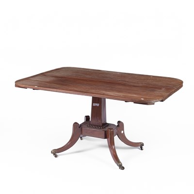 Lot 815 - A Regency mahogany rectangular tilt-tip centre table