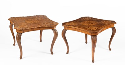 Lot 817 - A pair of unusual marquetry tables