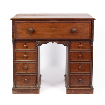 Lot 823 - A Victorian mahogany secretaire desk