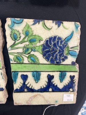 Lot 571 - A quantity of broken Iznik tiles