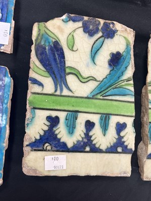 Lot 571 - A quantity of broken Iznik tiles