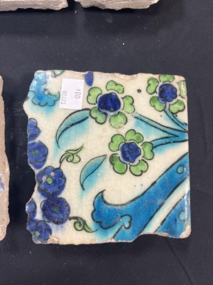 Lot 571 - A quantity of broken Iznik tiles