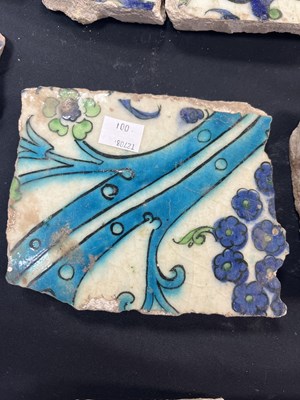 Lot 571 - A quantity of broken Iznik tiles