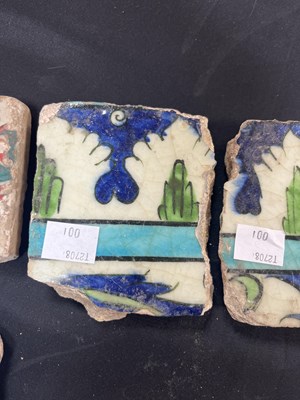 Lot 571 - A quantity of broken Iznik tiles