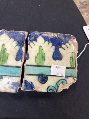 Lot 571 - A quantity of broken Iznik tiles