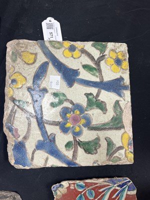 Lot 571 - A quantity of broken Iznik tiles
