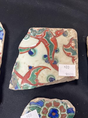 Lot 571 - A quantity of broken Iznik tiles