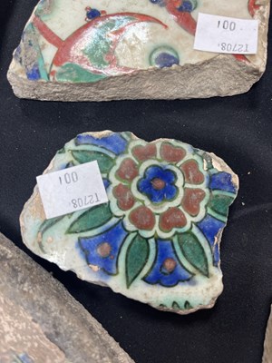 Lot 571 - A quantity of broken Iznik tiles