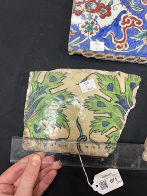 Lot 571 - A quantity of broken Iznik tiles