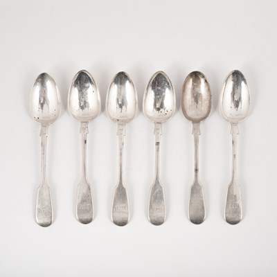 Lot 21 - A set of six Victorian silver teaspoons