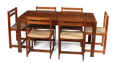 Lot 323 - For Terence Conran, a mid Century modern extending dining table and matching chairs