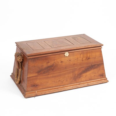 Lot 883 - A rope handled coffer or sea chest